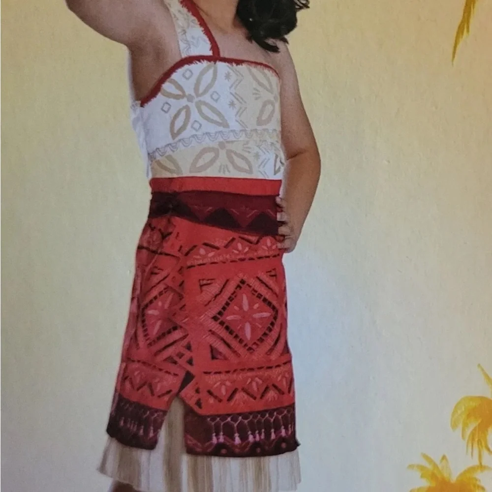 Disney Moana ll Dress Up Costume Size Med 7/8 Girls Child Kids Youth Disguise